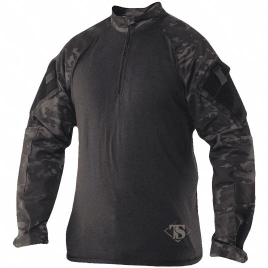 TRU-SPEC Tactical Polo: Tactical Polo, L, Multicam Black, 50% Cotton/50 ...