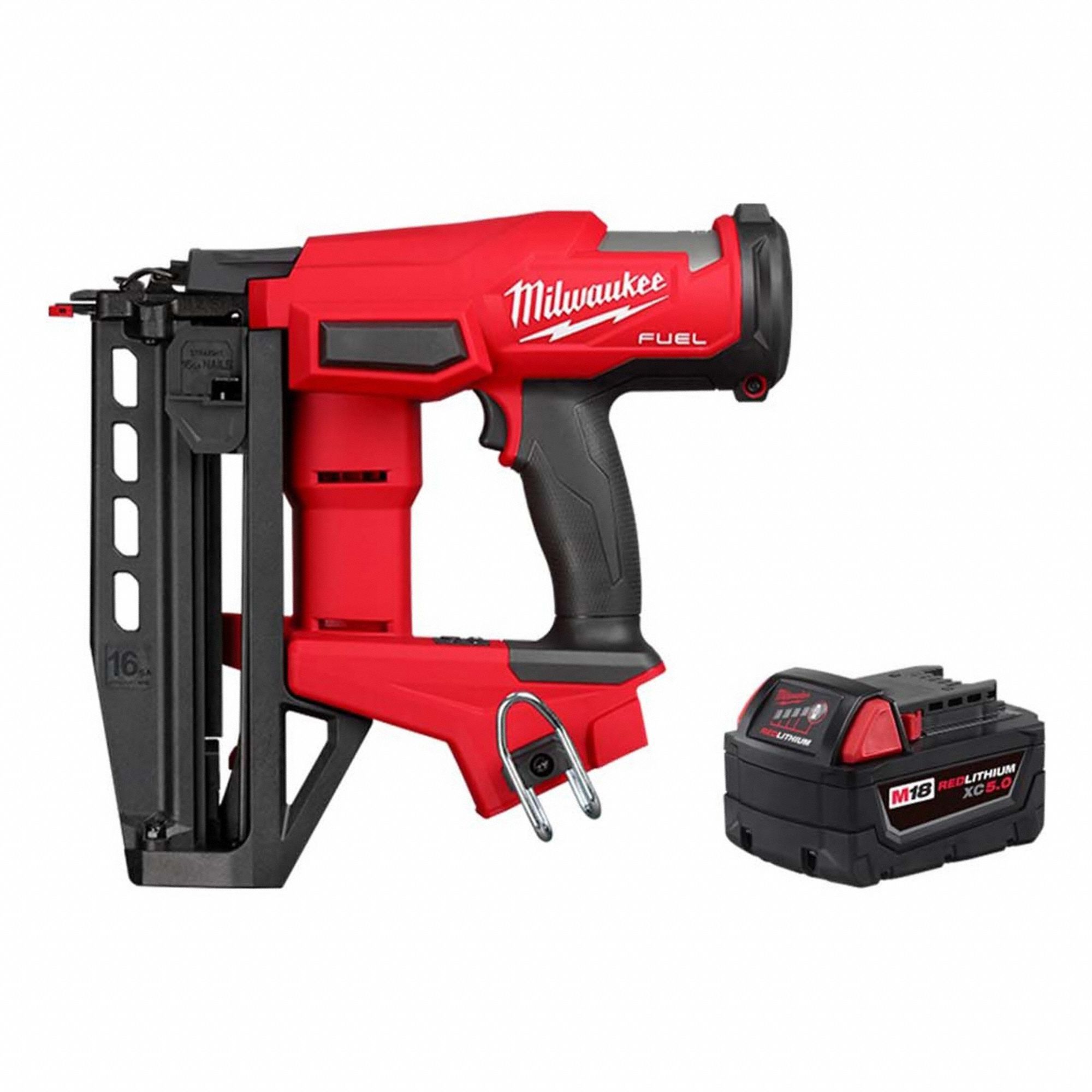 Nail Gun Kit: Finish, Combo, For 16 ga Nail Gauge, (1) 5.0 Ah, Adhesive, Strip Collation