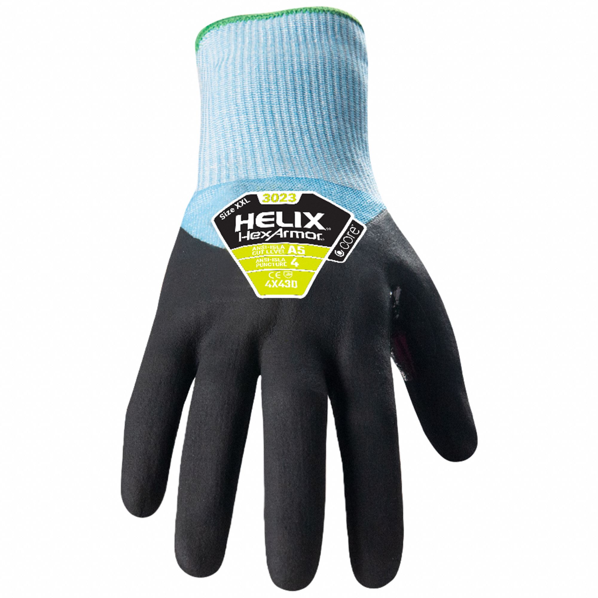 GANTS TRICOTES,NITRILE,A5,G,NOIR,PAIRE