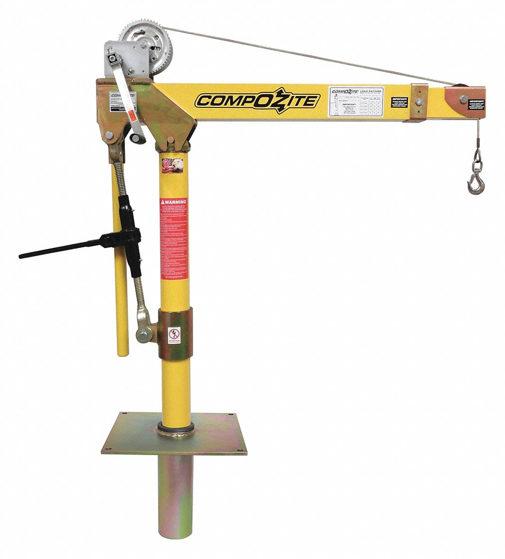 OZ LIFTING PRODUCTS Davit Crane Kit, 1,200 lb, Reach 22 in to 66 in