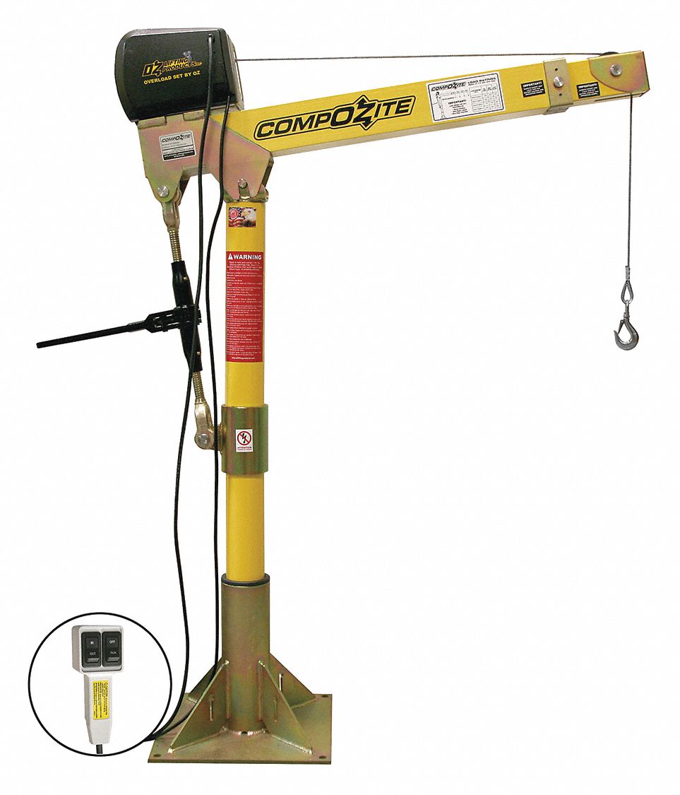 Oz Lifting Products, Composite, Electric, Davit Crane Kit - 302j68 