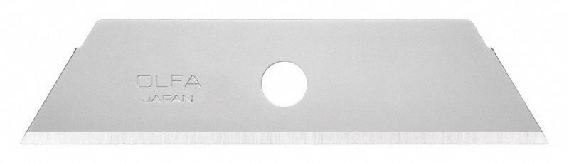 Utility Blade: 2 27/32 in Blade Lg, 3/4 in Blade Wd, 0.023 in Blade Thick, Steel, 10 PK