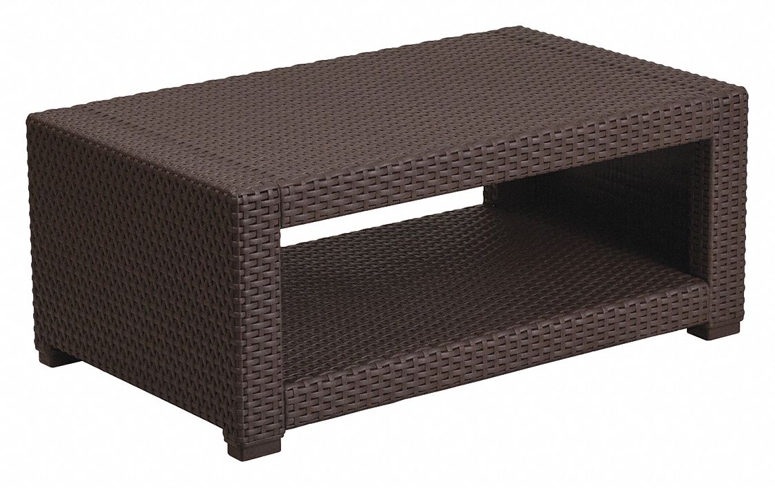 Patio Coffee Table 36.5 in L Brown