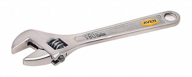 Adjustable Wrench, Stainless Steel, 6"