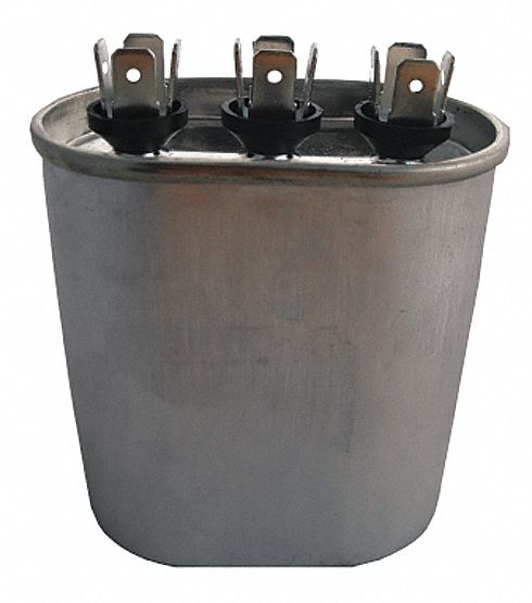 OVAL DUAL RUN CAPACITOR,METAL
