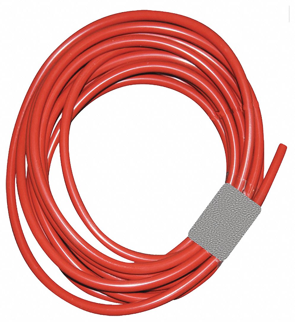 AIR TUBING, SILICONE, RED, 5 FEET, ¼ IN, 100 °  TO 500 °  F, FOR HVAC/R EQUIPMENT