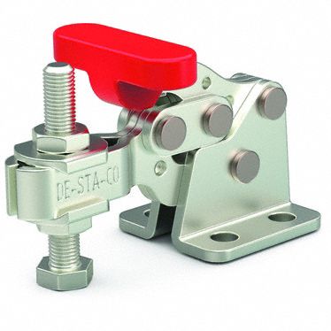 Toggle Clamp: Std Horizontal  Handle, Flange Base Mounting, 200 lbf Holding Capacity - Max