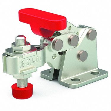 Toggle Clamp: Std Horizontal  Handle, Flange Base Mounting, 150 lbf Holding Capacity - Max