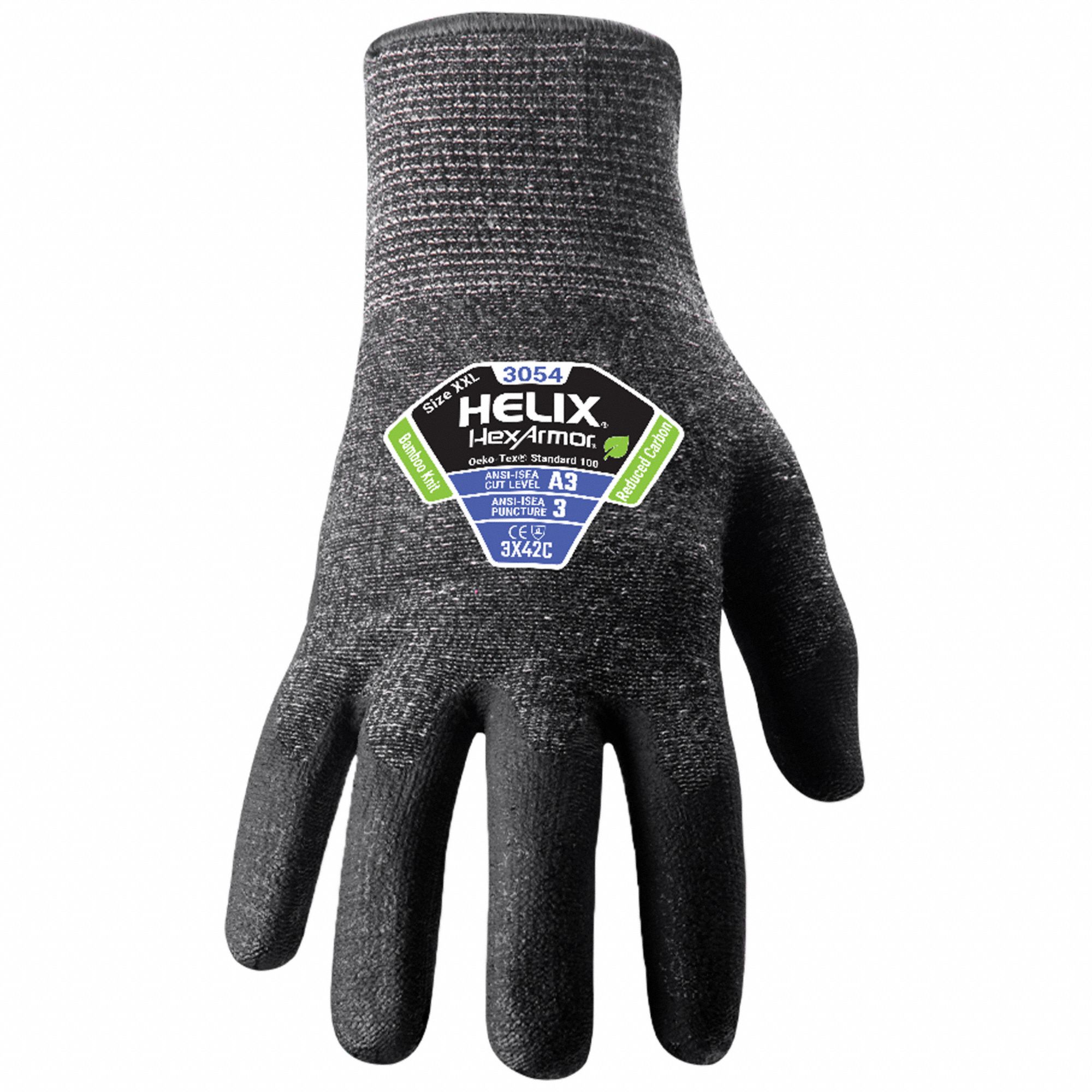 GANTS TRICOTES,NITRILE,A3,TG,GRIS,PAIRE