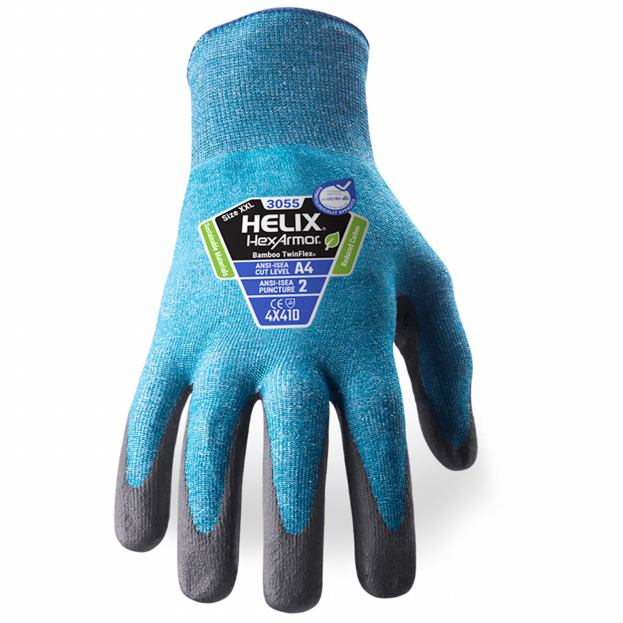 GANTS TRICOTES,NITRILE,A4,2TG,GRIS,PAIRE