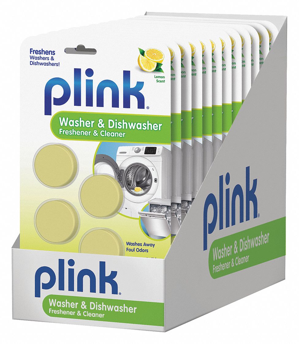 PLINK, Fresh Lemon, 12, Dishwasher Fresherner and Cleaner,PK12 305U20