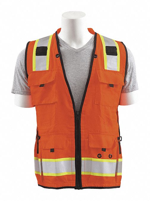 Surveyor Vest Deluxe Orange LG