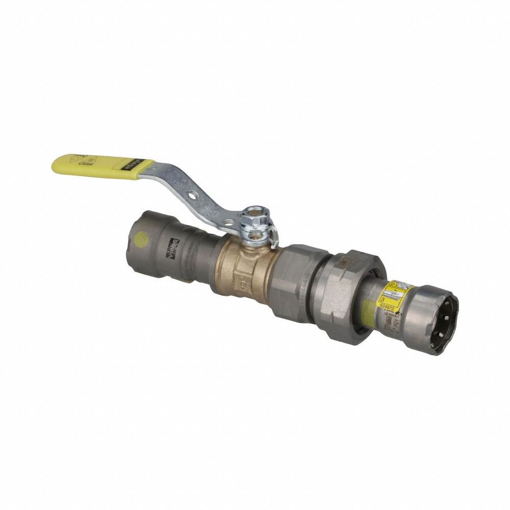 VIEGA MEGAPRESS Manual Two-Way Ball Valve: 1/2 in, Bronze, Straight, 125 psi Max. Pressure (CWP) (MPN 30690). Key specifications — Brand: VIEGA MEGAPRESS; Handle: Locking Lever.