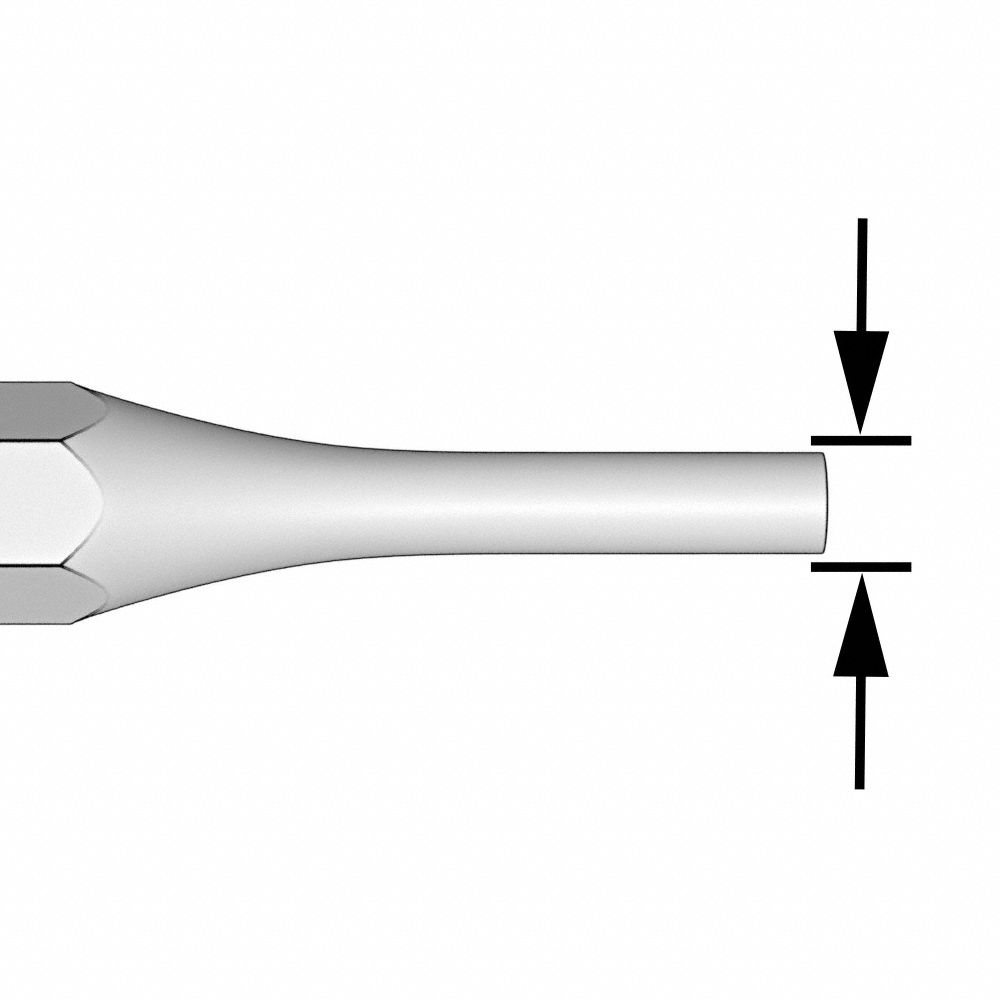 1/4 in Tip Size, Hexagon, Drift Punch - 3R157|J961/2 - Grainger