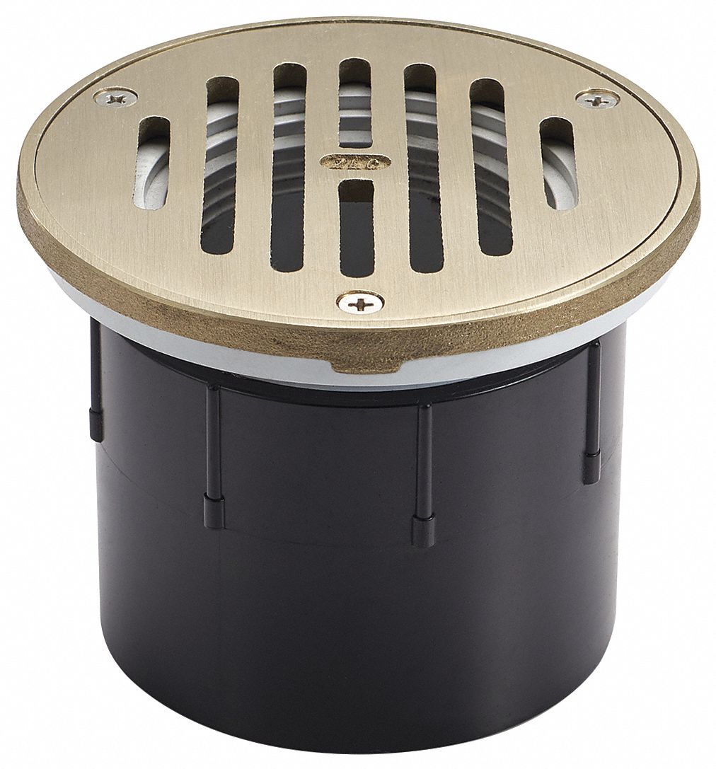 ZURN, Adjustable Finished Floor Drain,ABS,4" 306W69FD2209AB4 Grainger