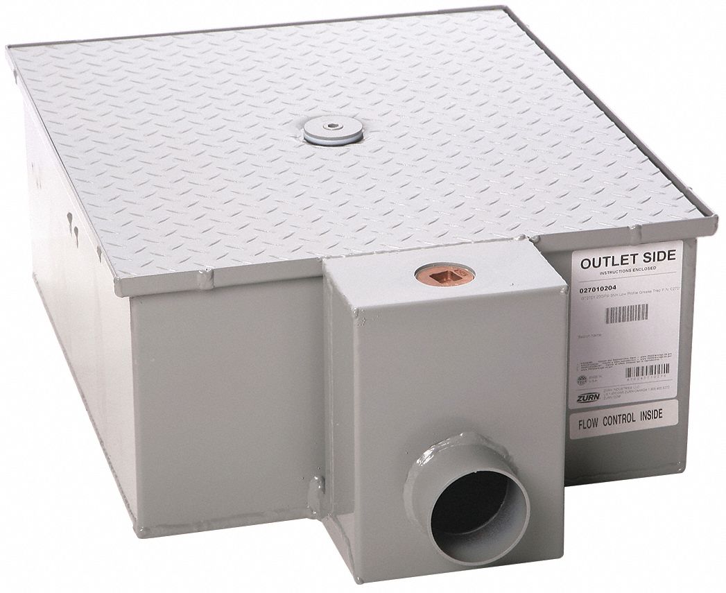 ZURN, Low Grease Trap,Flow Control 20Gpm - 306Y60|GT2701-20-3NH