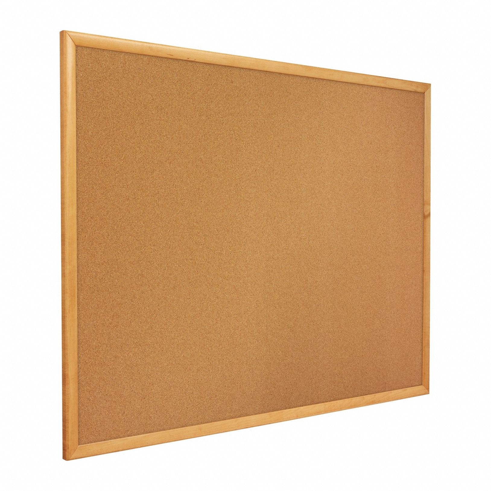 Bulletin Board: Cork, Wall Mounted, 48 in Overall Ht, 72 in Overall Wd, Brown, Oak