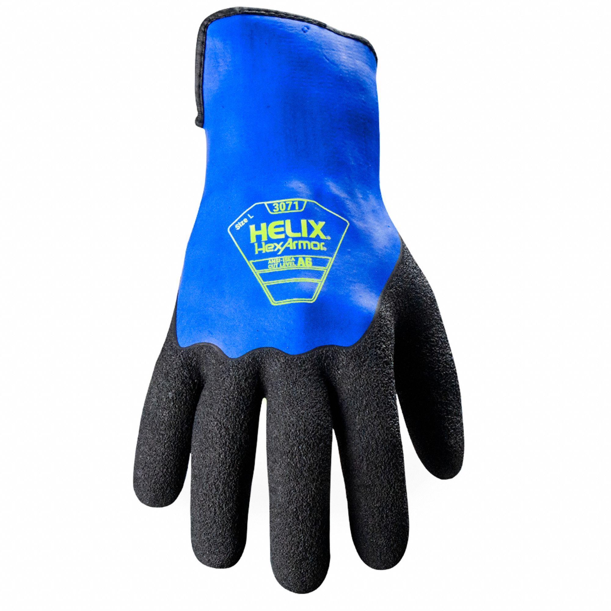 GANTS TRICOTES,LATEX,A6,M,NOIR,PAIRE
