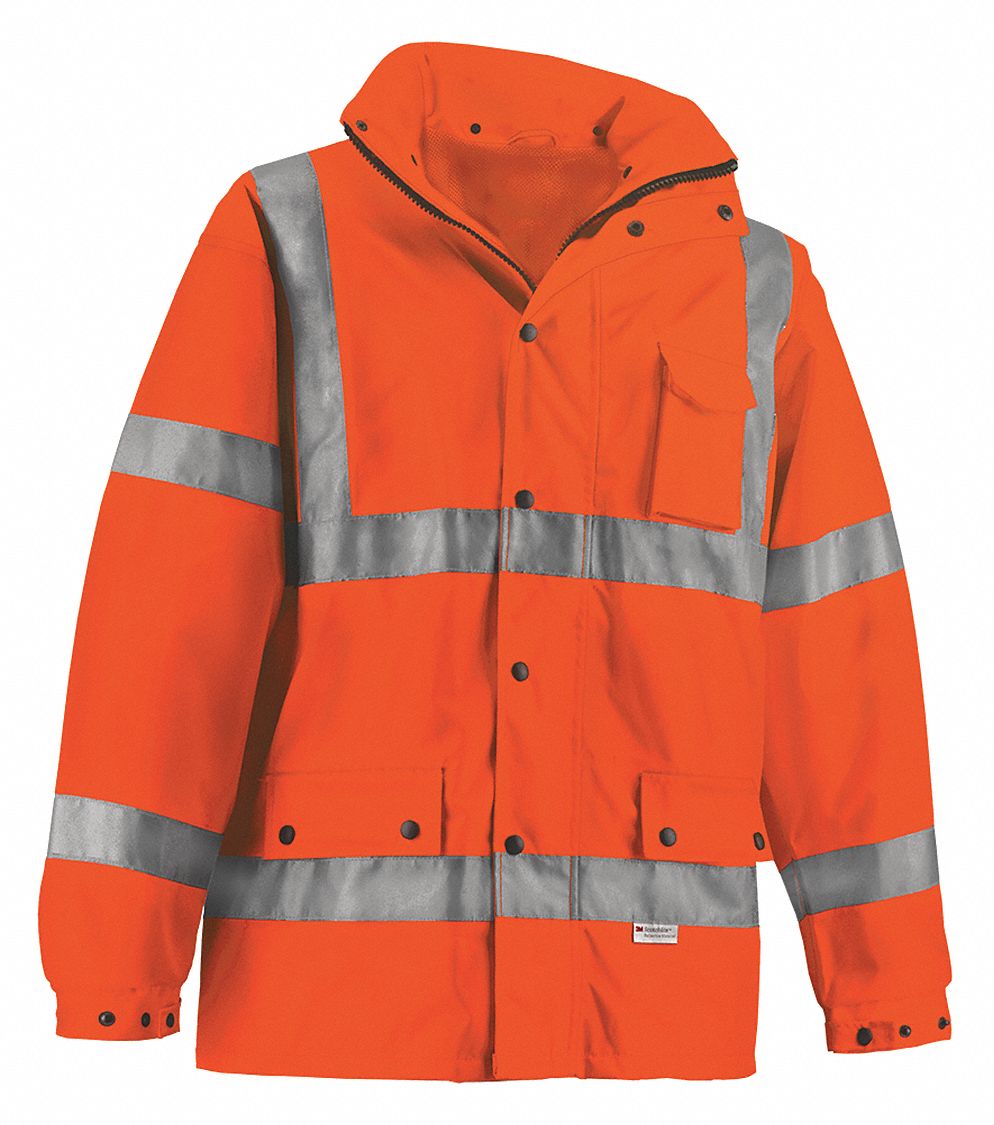 VEA, M, Orange, HiVis Jacket 307U79VEA431STORMD Grainger