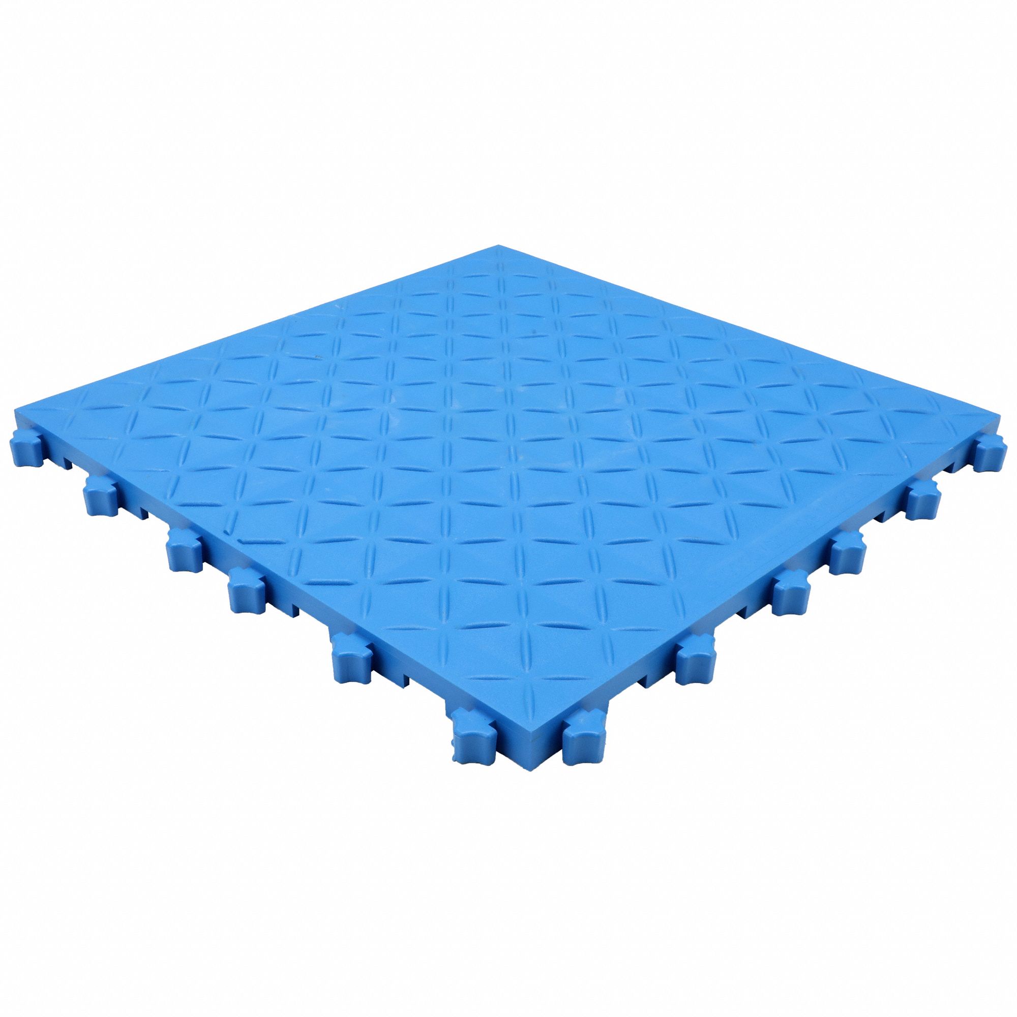 Interlocking Antifatigue Mat Tile: Interlocking Antifatigue Mat Tile, 18 in x 18 in, Blue, 10 PK