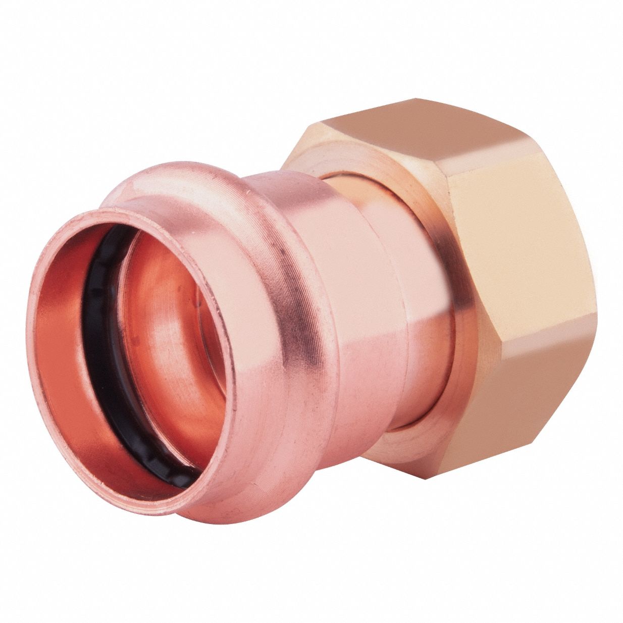 Crimp Adapter Fitting: Tailpiece, 3/4 in CTS x 1 in Pipe size, Press-fit x FBSPP