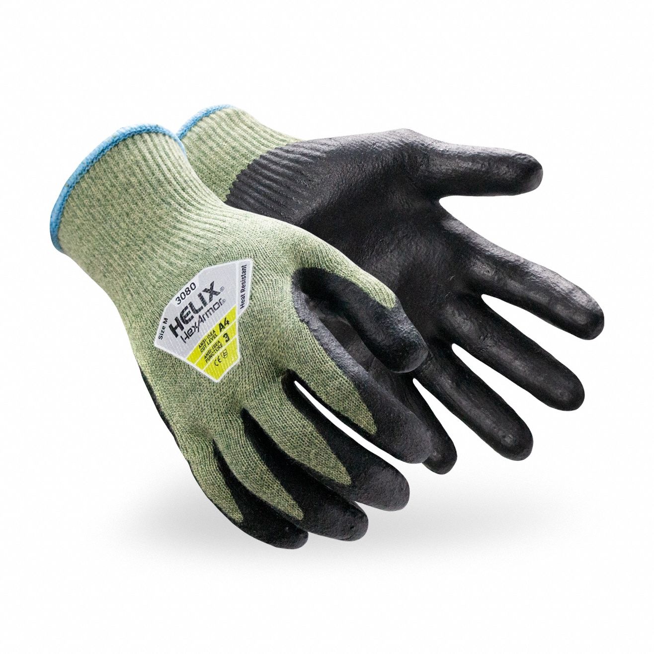 Knit Gloves: 2XS ( 5 ), Glove Hand Protection, Tacky, Aramid/Glass Foam Neoprene, 1 PR