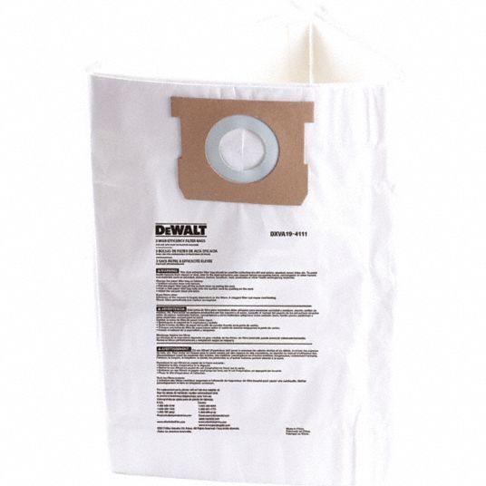 DEWALT 3 PK Fine Dust Bag For 6 10Gal Wt Dry Vac 3PK 308A76