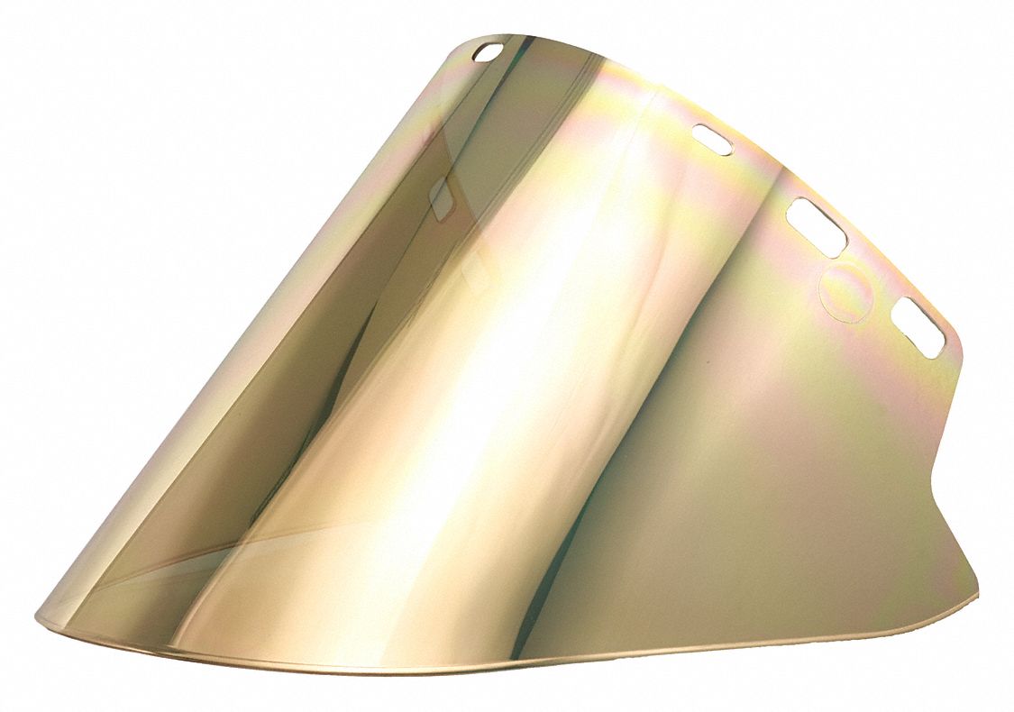 Faceshield, Metalized, Gold/Clr,