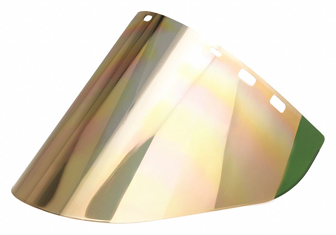 Faceshield, Metalized, Gold/Green