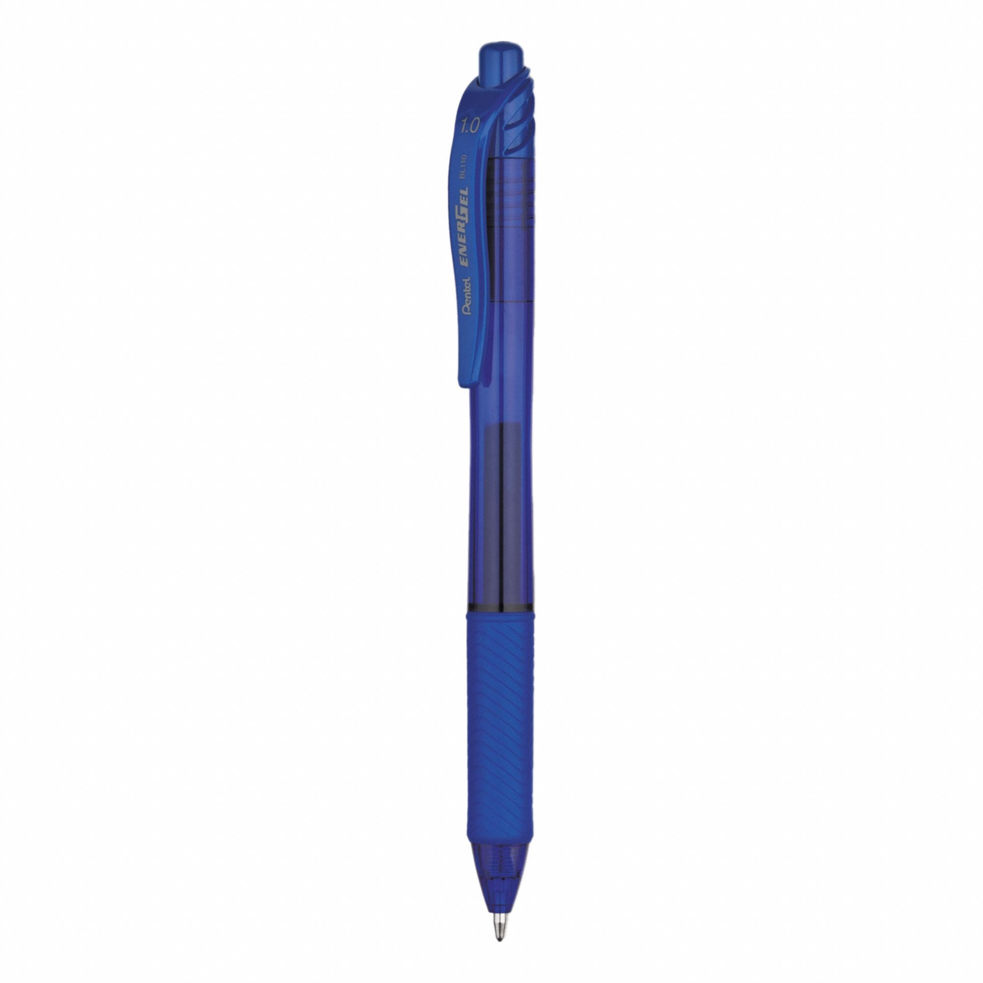 Pen Set: EnerGel-X®, Blue, 1 mm, Retractable, Blue, Plastic, Cushion Included, Bold, 12 PK