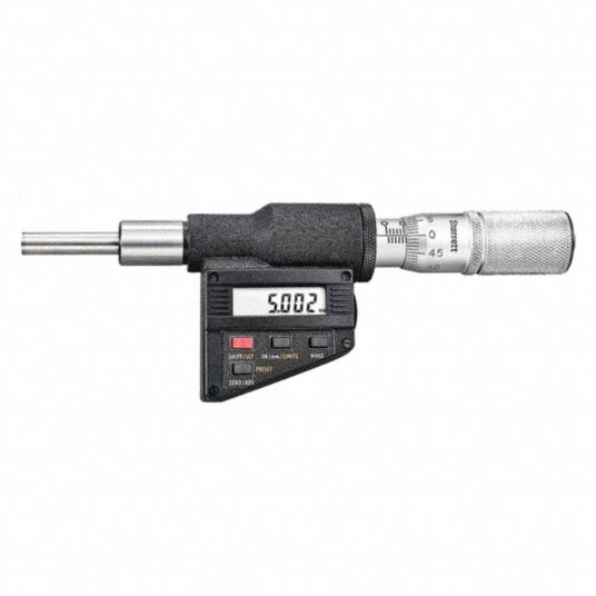 STARRETT Digital Micrometer Head, Range 0 in to 1 in, 0 mm to 25 mm