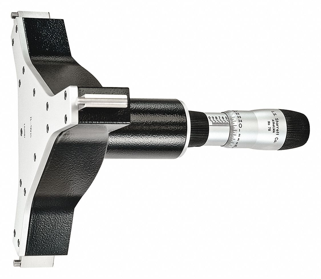 Mechanical 3-Point Inside Micrometer: 8 in to 9 in, 1 Micrometers, +/-0.0003 in Accuracy