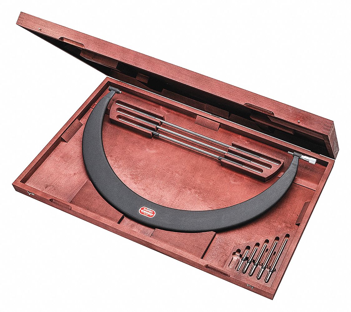 Mechanical Interchangeable-Anvil Outside Micrometer: 24 in to 30 in, Mechanical