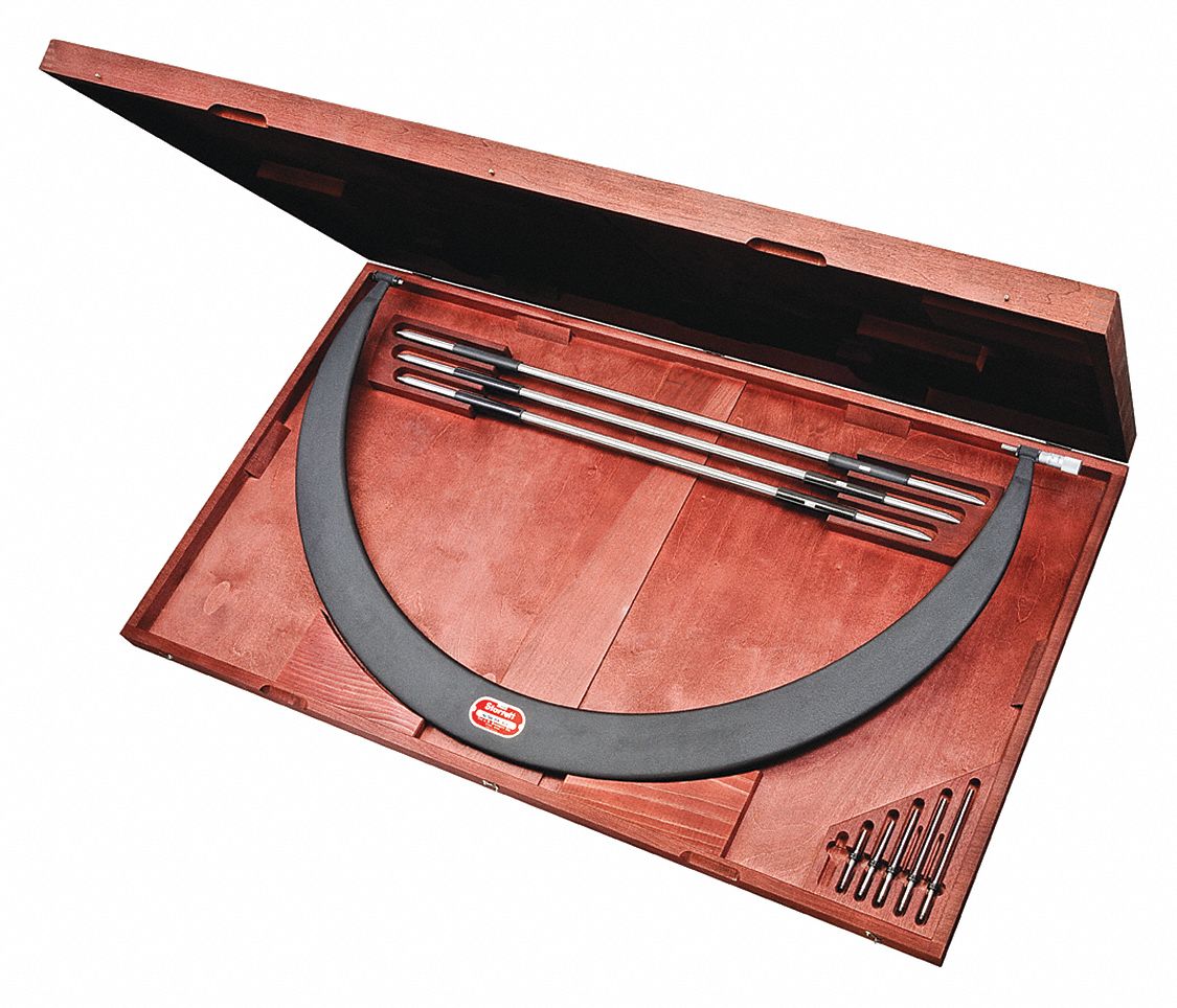 Mechanical Interchangeable-Anvil Outside Micrometer: 36 in to 42 in, Mechanical