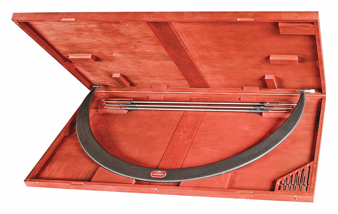 Mechanical Interchangeable-Anvil Outside Micrometer: 48 in to 54 in, Mechanical