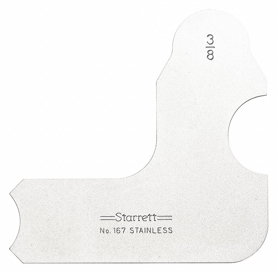 STARRETT Individual Radius Gauge, Number of Leaves 1, Dimension Type