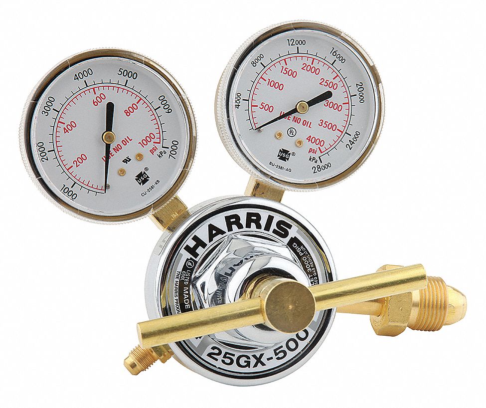 HARRIS Argon, Helium, Nitrogen, Specialty Gas Regulator, Single Stage