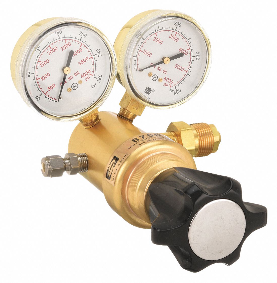 HARRIS, Single Stage, CGA 680 Inlet, High Pressure Gas Regulator ...