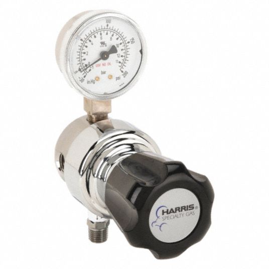 HARRIS, Single Stage, 1/4 in NPT F Inlet, High Purity Gas Regulator ...