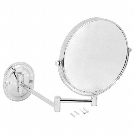 SEE ALL, Round, 13 in x 11 in x 3 in, Wall Makeup Mirror 30AC28