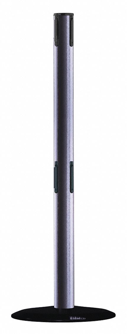 Receiver Post, 38 In H, Gray Hammertone