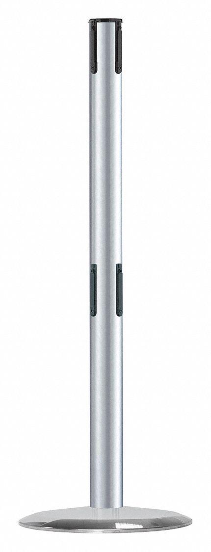 Receiver Post, 38 In H, Satin Chrome