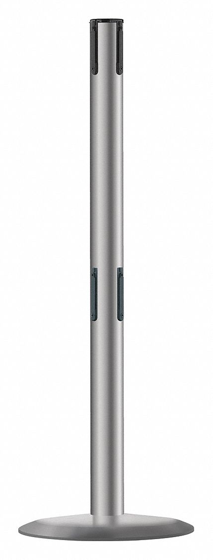 Receiver Post, 38 In H, Polished Chrome