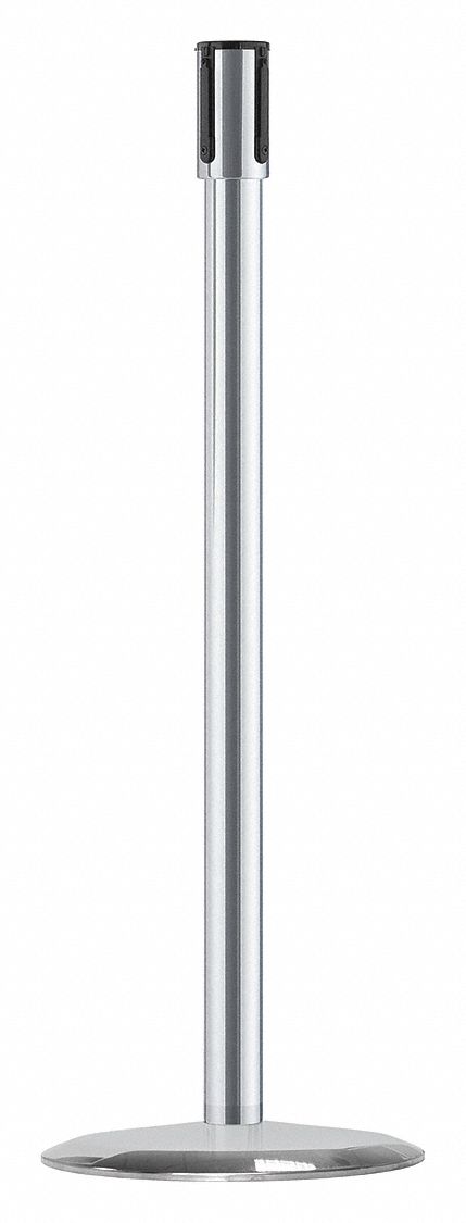 Receiver Post, 38 In H, Satin Chrome