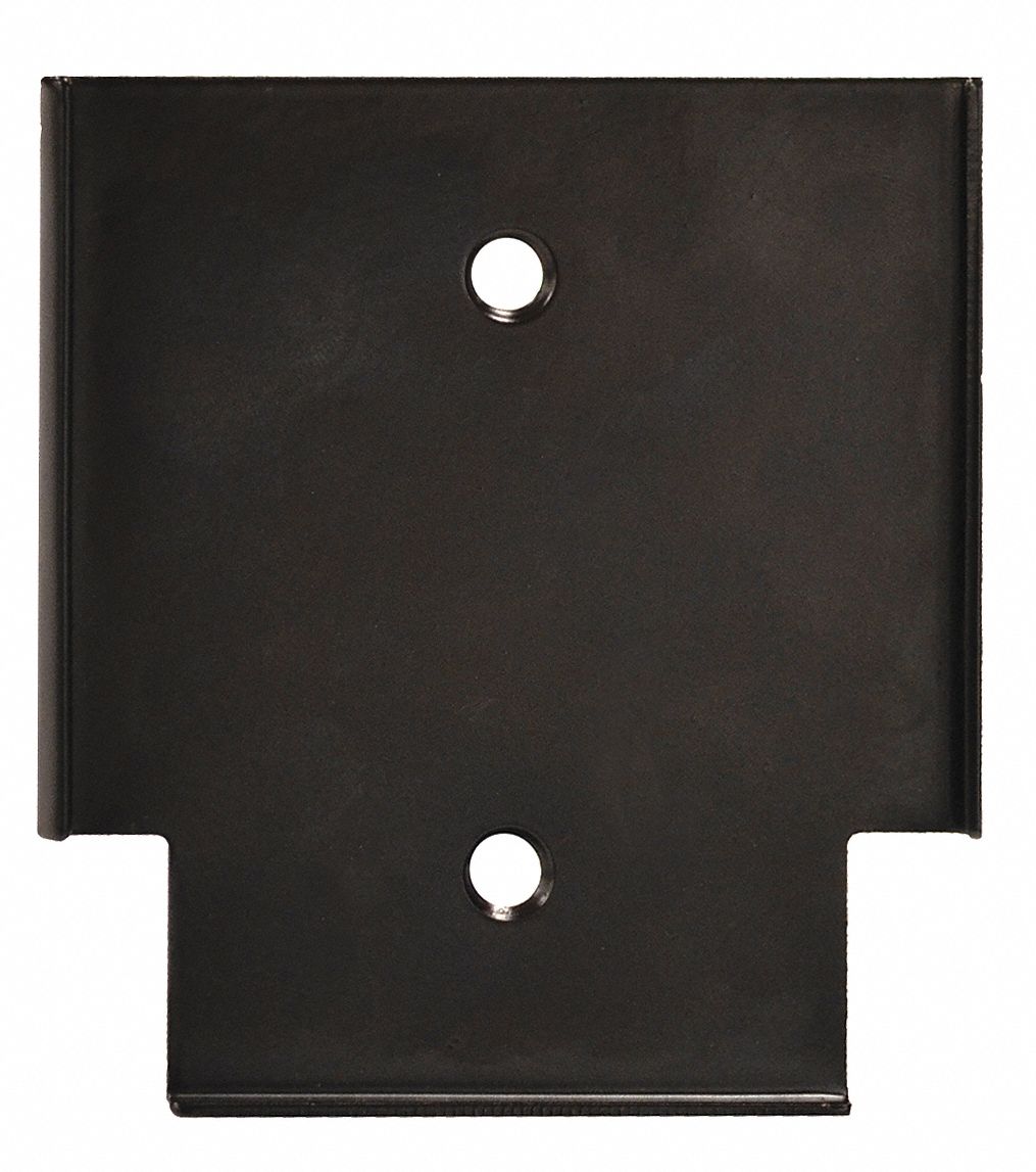 V Wall Bracket: Black, 3 in Overall Ht, Wall-Mount