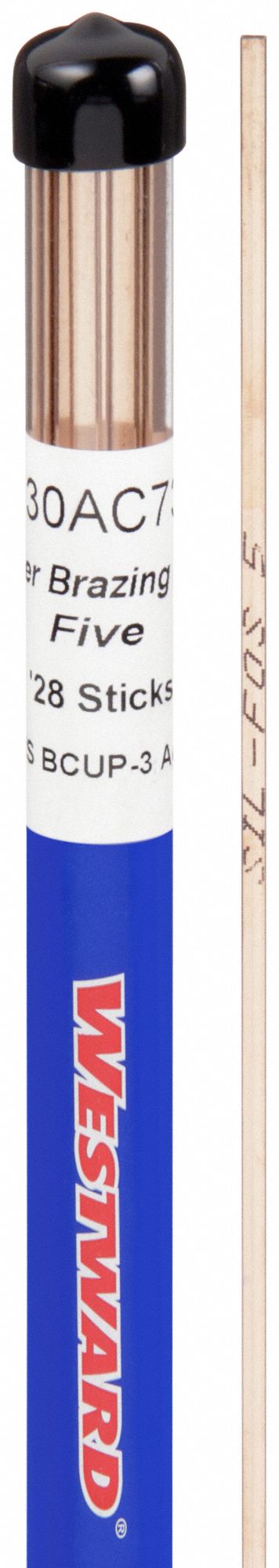 Brazing Alloy: Phos Copper, 5%, BCuP-3, 1/8 in x 20 in, Bare, 28 PK