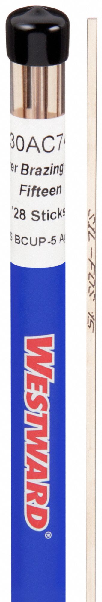 Brazing Alloy: Phos Copper, 15%, BCuP-5, 1/8 in x 20 in, Bare, 28 PK