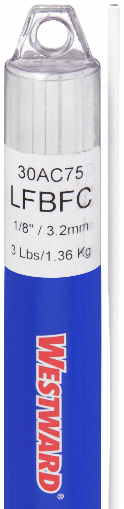 Brazing Alloy: Low-Fuming Bronze, 0%, RBCuZn-C, 1/8 in x 36 in, Flux-Coated, 20 PK