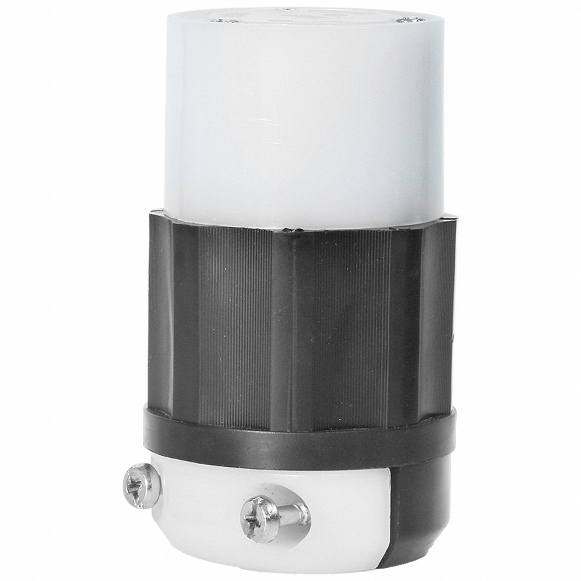 Locking Connector: L18-30R, 30 A, 120/208V AC, 4 Poles, Black/White, Screw Terminals