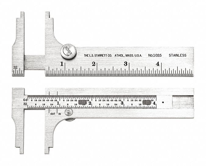 POCKET CALIPER, SLIDE CALIPER, 5 IN, STAINLESS STEEL